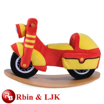 new yellow plush stuffed motorcycle toy